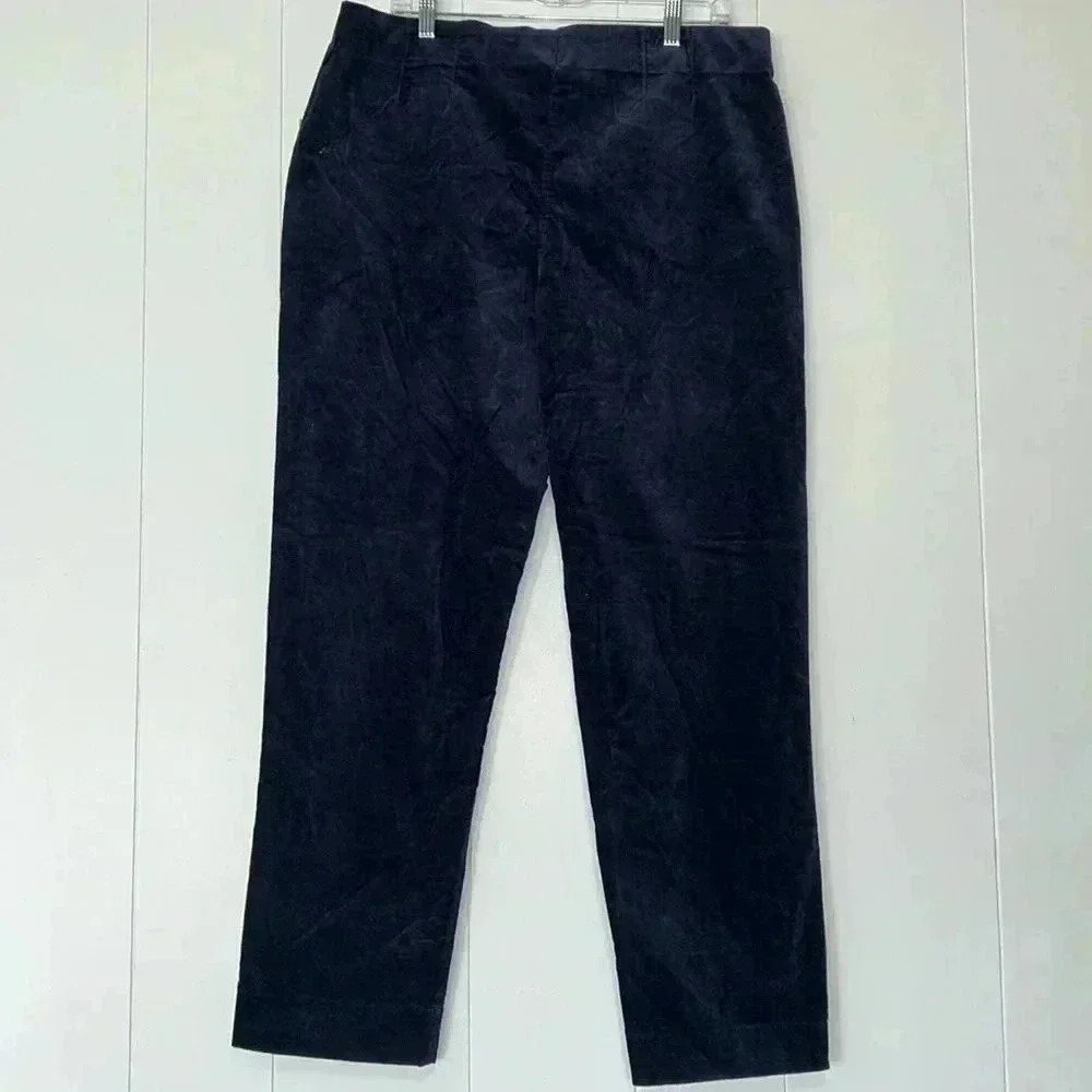 Laura Scott Missy Uncut Corduroy Pants Navy Blazer Y12 NWT Vintage